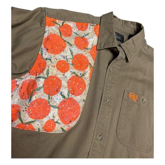 RedHead Olive and Orange Casual Button Down Shirt - Picture 6 of 6